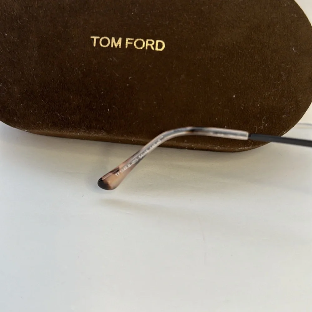 New Tom Ford FT5547-B Eyeglasses Pink Vintage Havana / Clear Lens Women's
